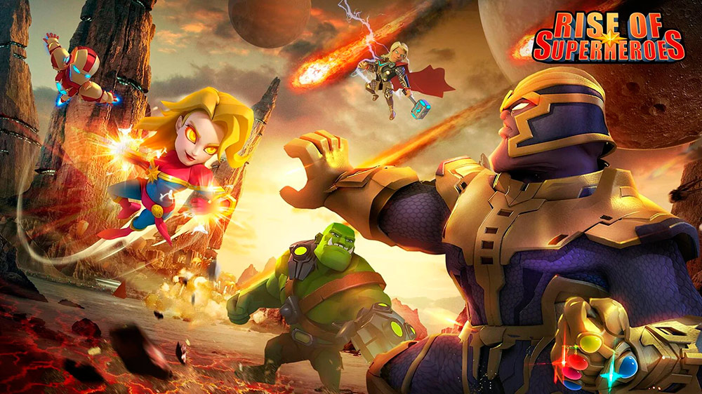 Portada del juego Rise of Superheroes
