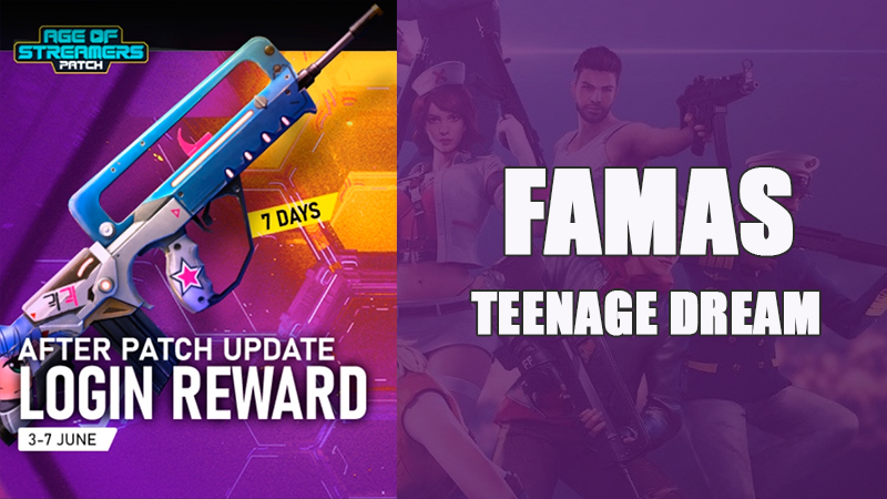 Arma Famas Teenage Dream gratis en Free Fire
