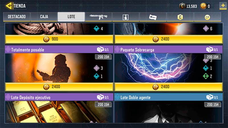 Lotes Totalmente Posable y Paquete Sobrecarga en Call of Duty Mobile
