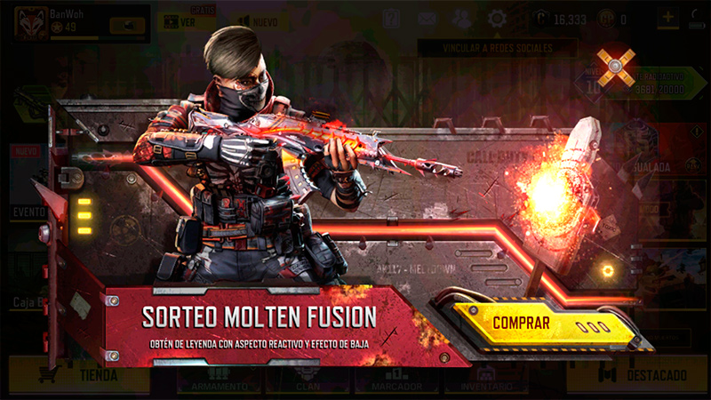 Sorteo Fusión Fundida en Call of Duty Mobile