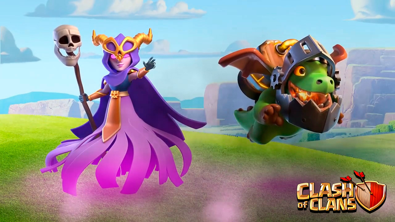 clash of clans nuevas supertropas la superbruja y dragon infernal.