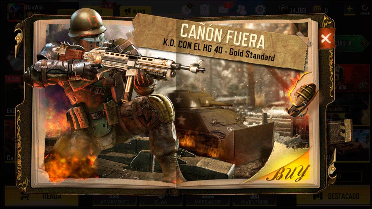 Arma HG40 Gold Standard en Call of Duty Mobile