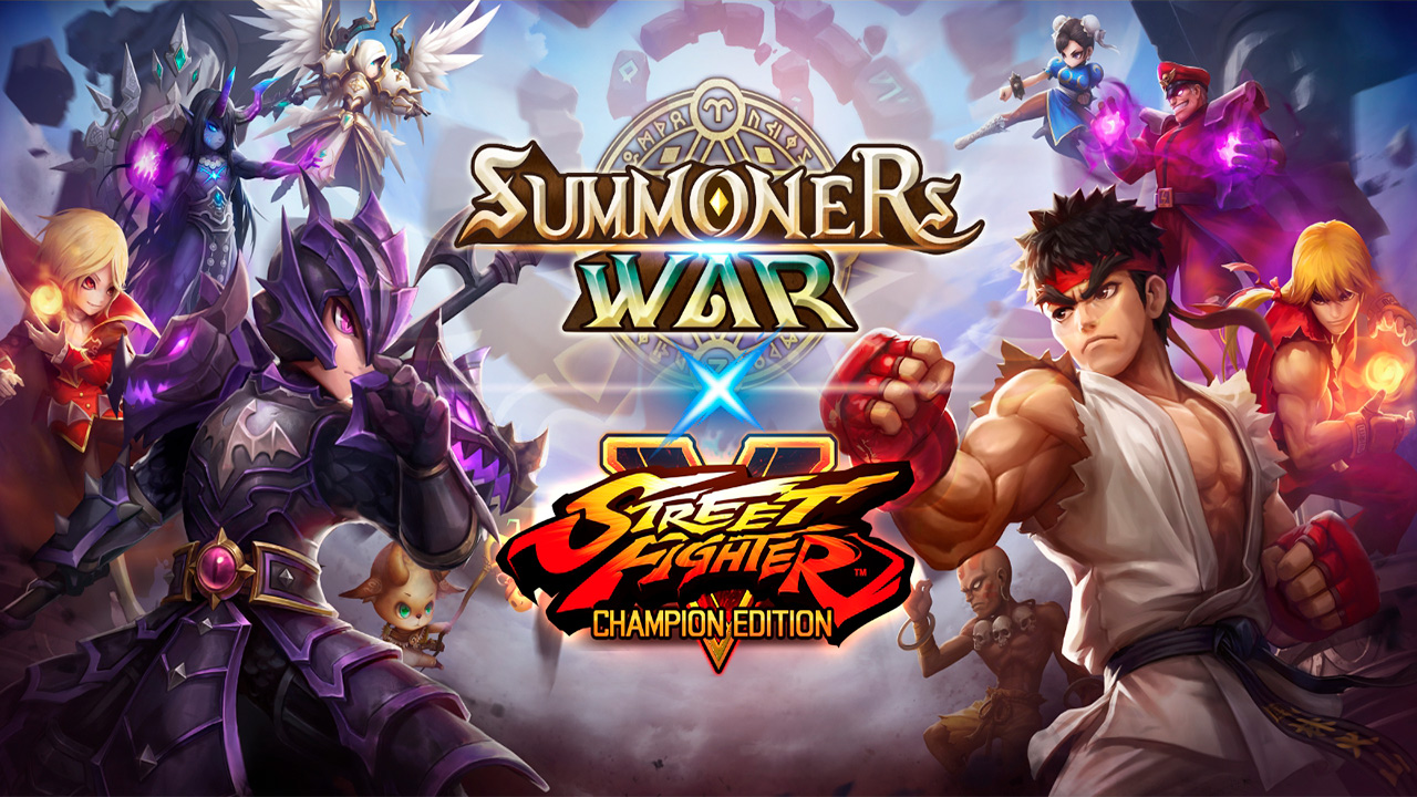 summoners war street fighter v champion edition portada