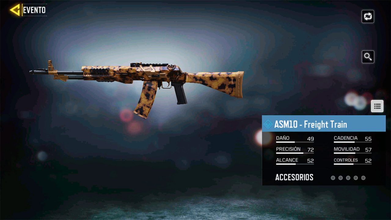 Arma ASM10 Freight Train en Call of Duty Mobile