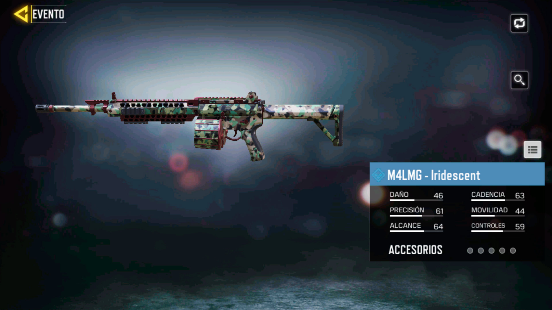 Arma M4LMG Iridescent en Call of Duty Mobile