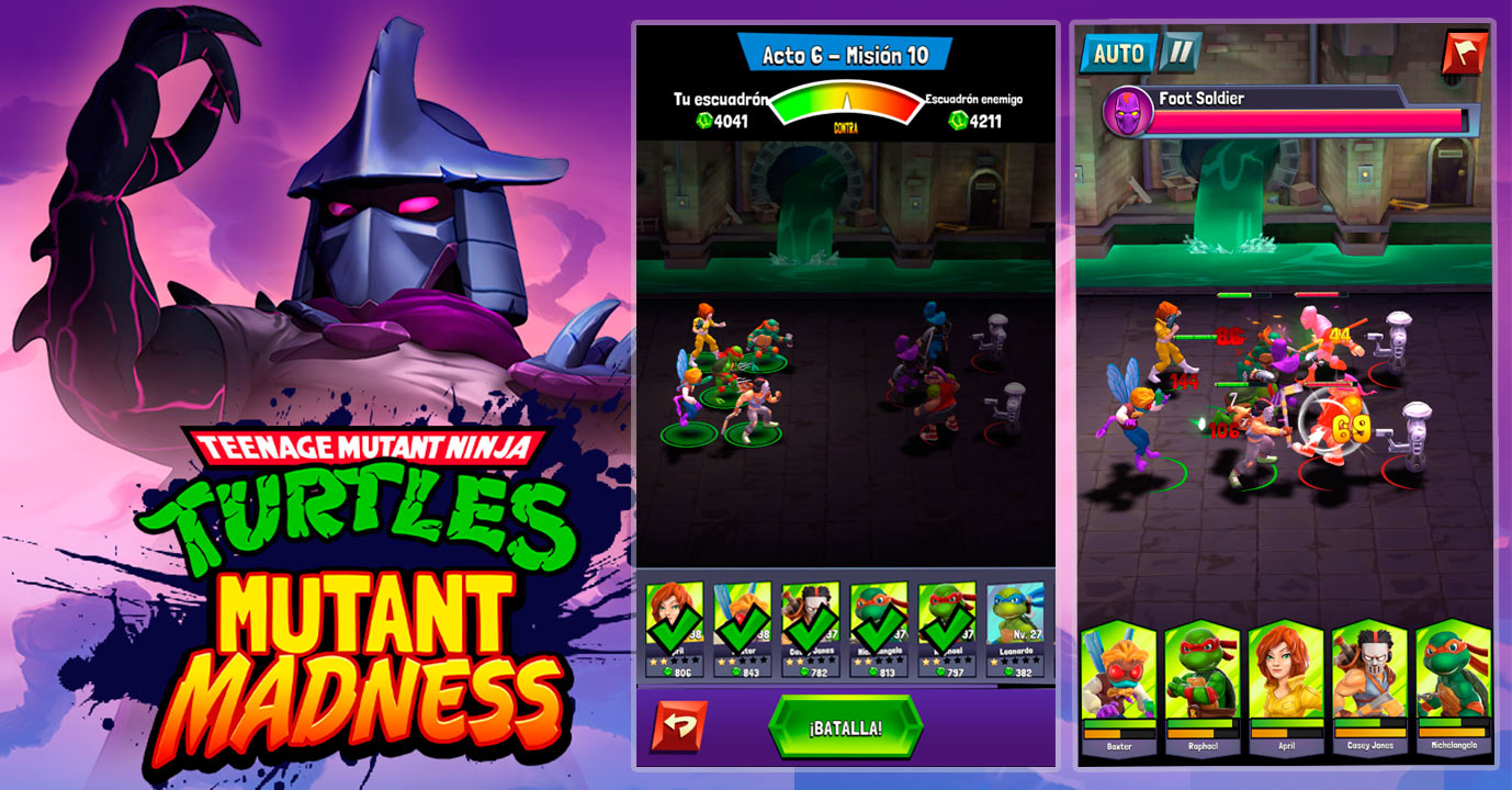 Sistema de combate TMNT Mutant Madness