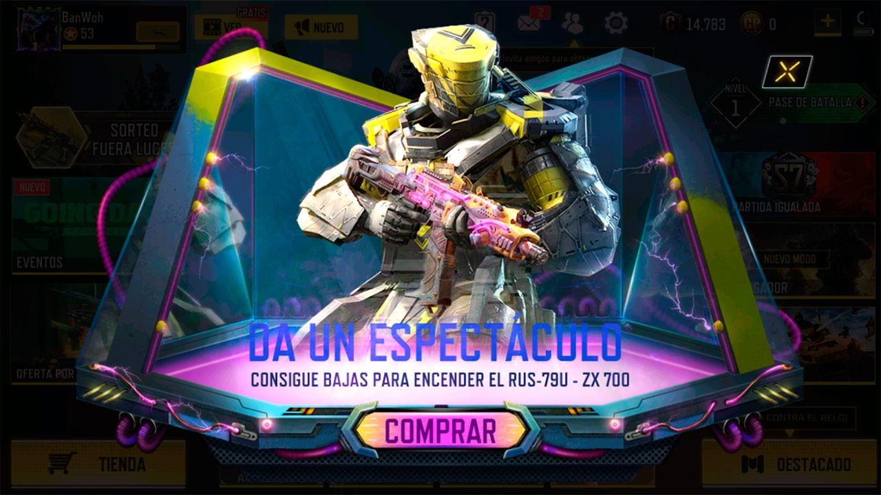 Sorteo ruleta Fuera Luces en Call of Duty Mobile