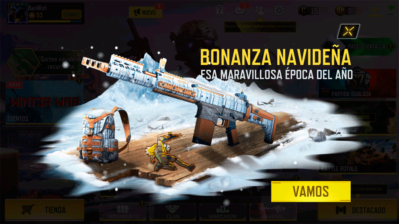 Evento Bonanza navideña en Call of Duty Mobile
