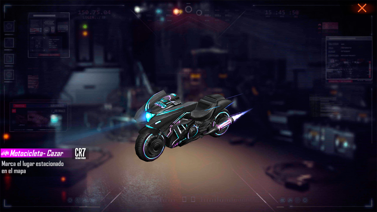 Motocicleta Cazarrecompensas Cibernetico en Free Fire