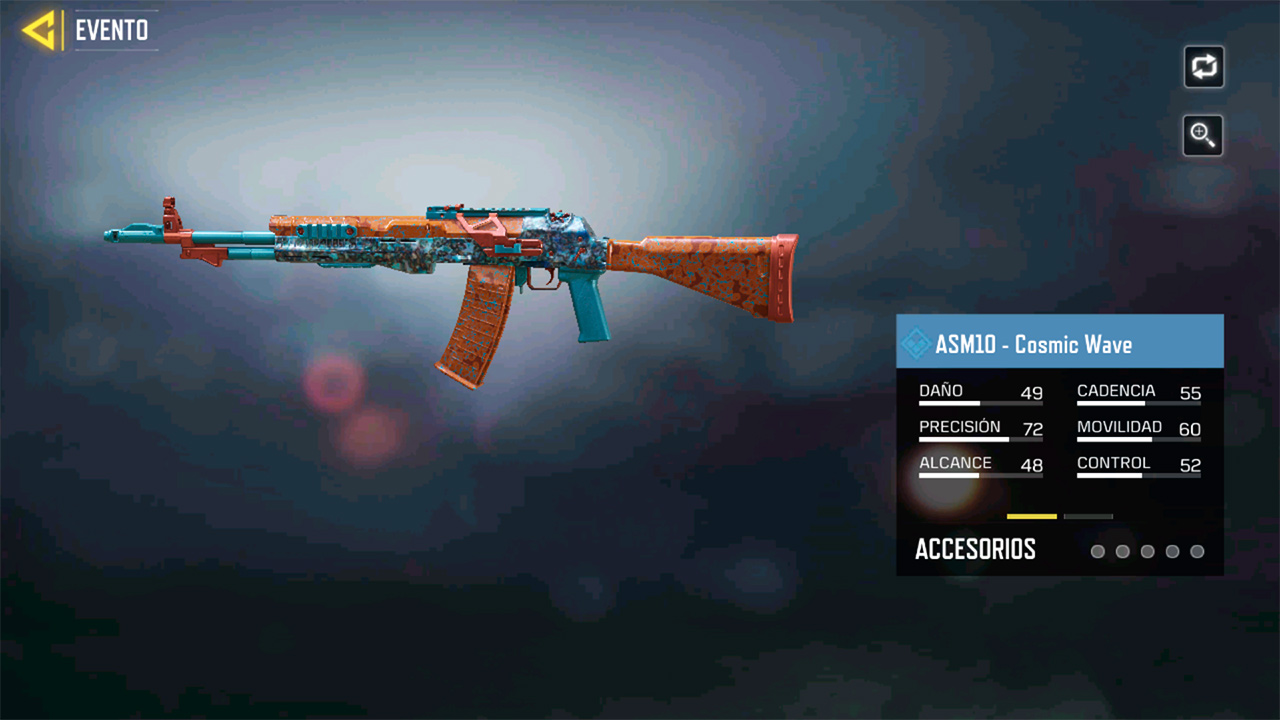 Arma ASM10 Cosmic Wave de Call of Duty Mobile