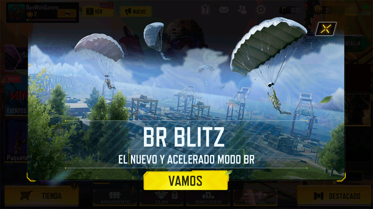 Modo de juego Battle Royale: Blitz de Call of Duty Mobile