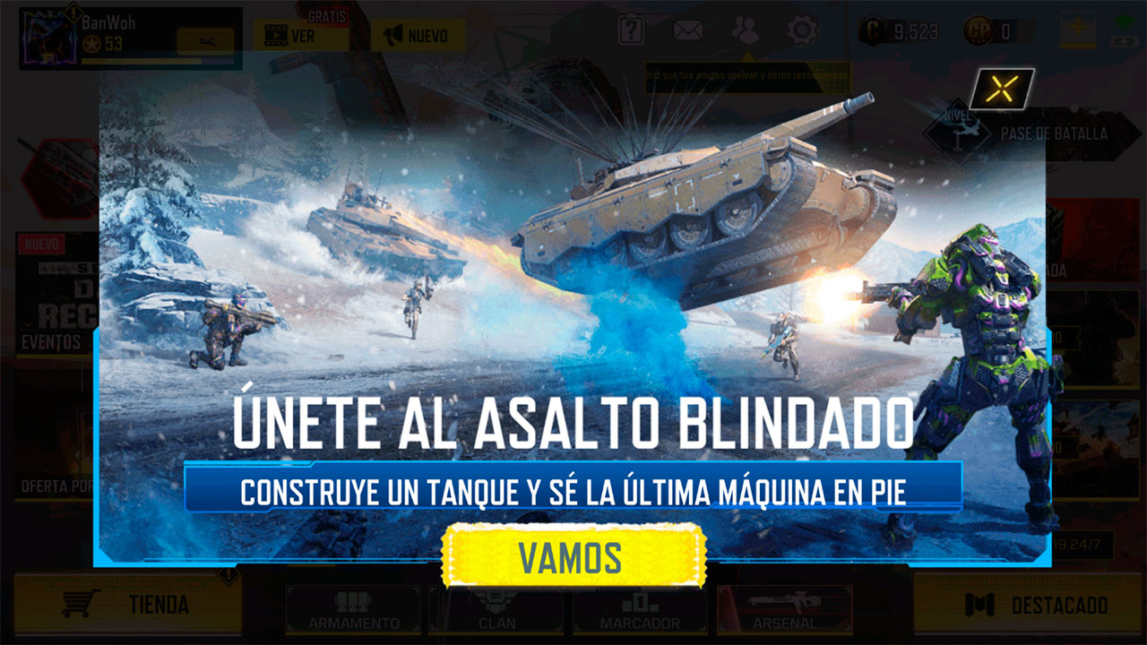 Evento Construido como un tanque en Call of Duty Mobile