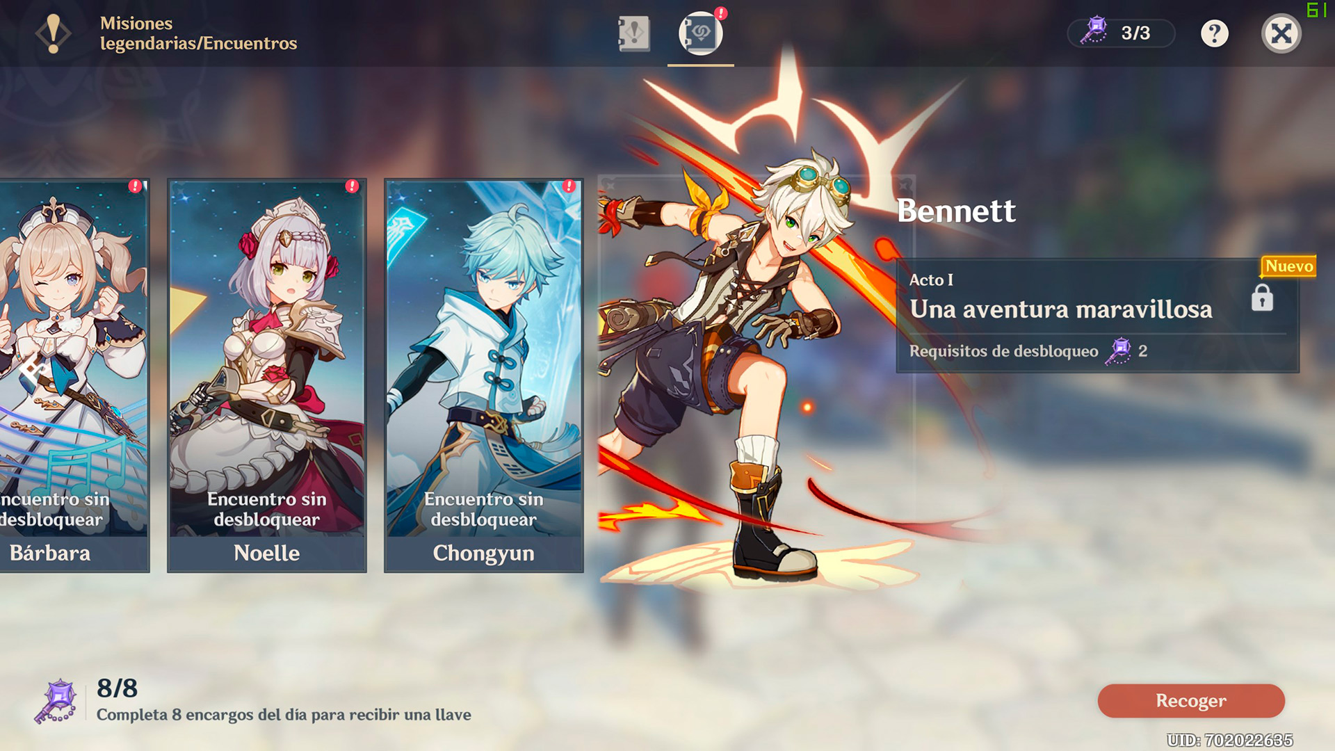 genshin impact bennet una aventura maravillosa portada