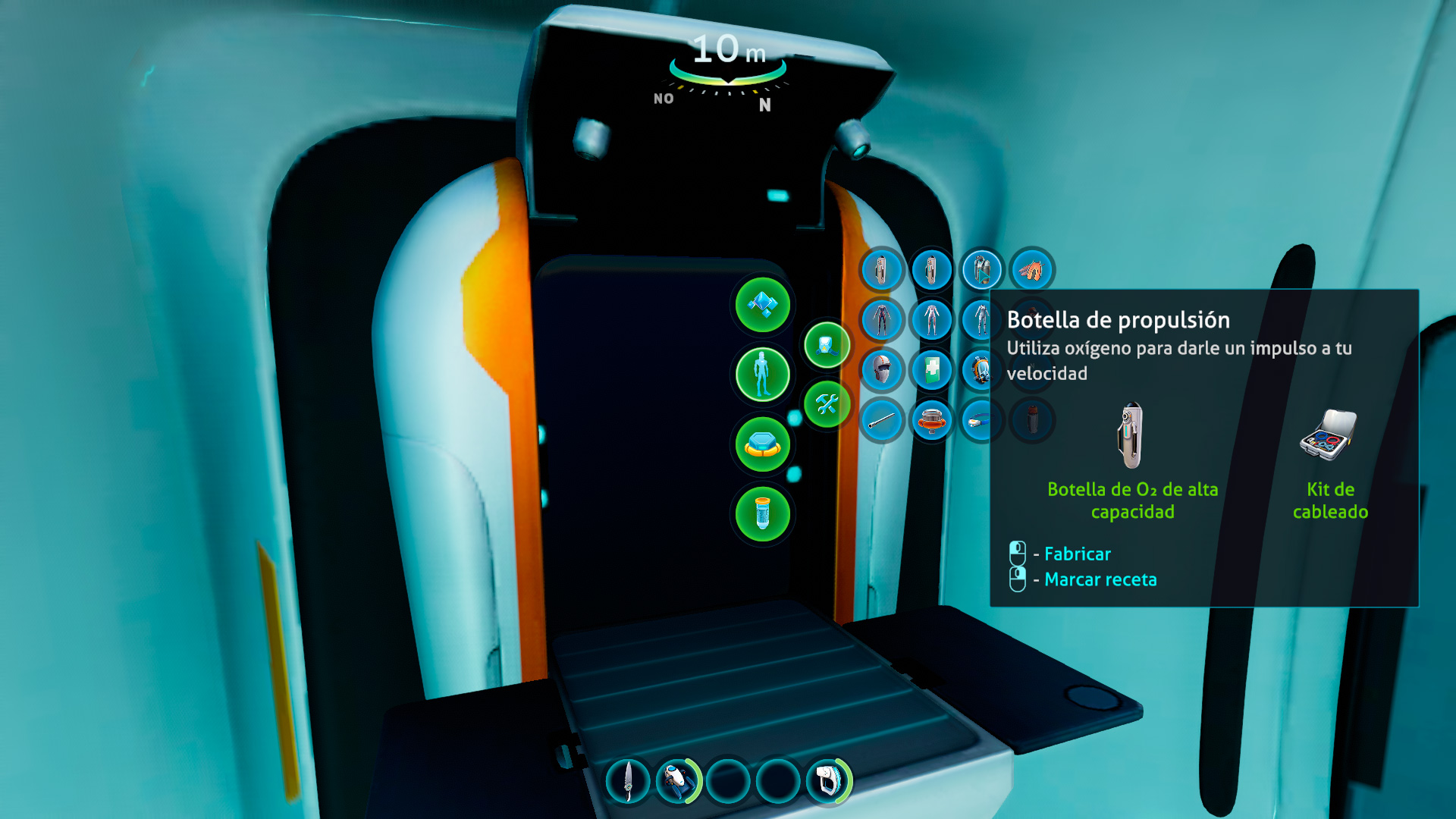Creación de la botella de propulsión en Subnautica: Below Zero